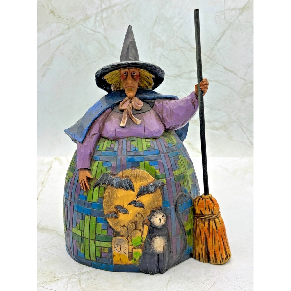 Jim Shore Halloween‎ Witch 2004 "Let The Magic Begin" 117678 Cat Heartwood Creek